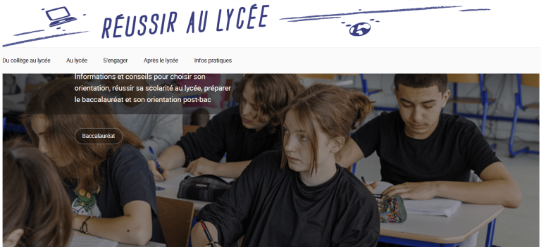 le site réussir au lycée de l'education nationale qui regroupe des ressources pédagogiques pour le lycée